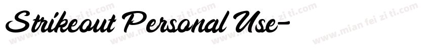 Strikeout Personal Use字体转换